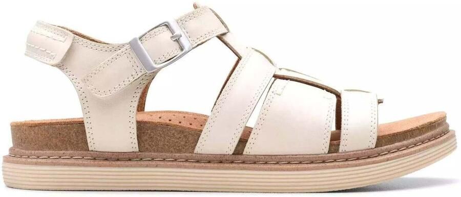 Clarks Off White Dames Sandaal Brede Versie