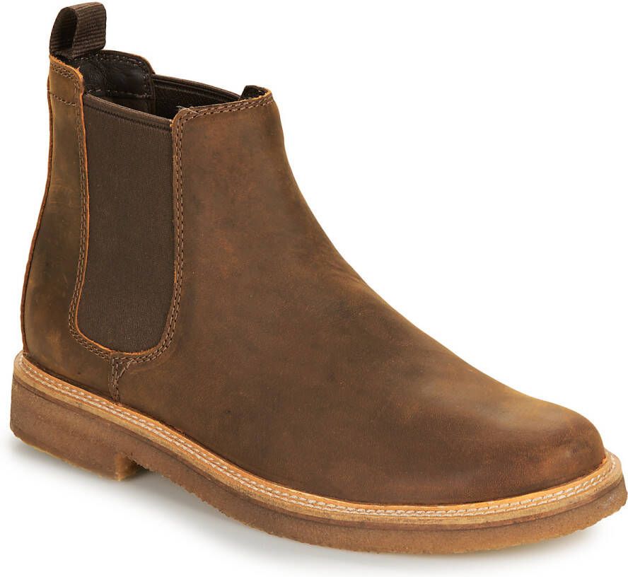 Clarks Bruine leren Chelsea boot voor heren Brown Heren - Foto 3