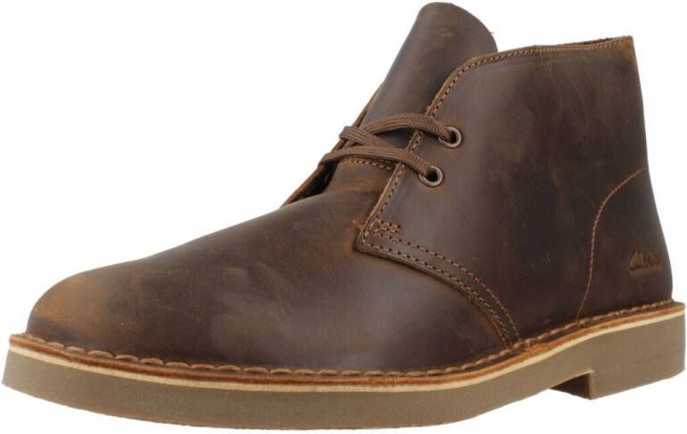 Clarks Veterboot Desert Boot Evo Beeswax Leather Bruin Gevet Leer Verwisselbaar Voetbed - Foto 8