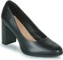 Clarks Dames Freva85 Court D 2 black leather - Thumbnail 2