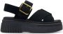Clarks Zwarte platte sandalen voor vrouwen - Thumbnail 2