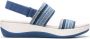 Clarks Blauwe Platte Sandalen voor Vrouwen Blue Dames - Thumbnail 2