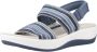 Clarks Stijlvolle Platte Sandalen voor Vrouwen Blue Dames - Thumbnail 3
