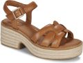 Clarks Sandalen met sleehak COLEDALE STRAP - Bruin