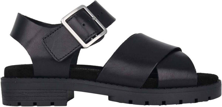 Clarks Zwarte Leren Sandaal Orinoco Cross - Foto 2