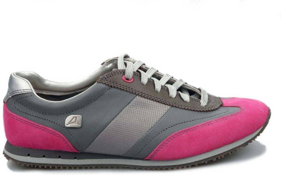 Clarks Jewel Lace Leren Sneakers Roze Dames - Foto 2