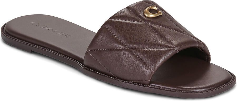 Coach Slippers HOLLY QUILTED LEATHER SANDAL
