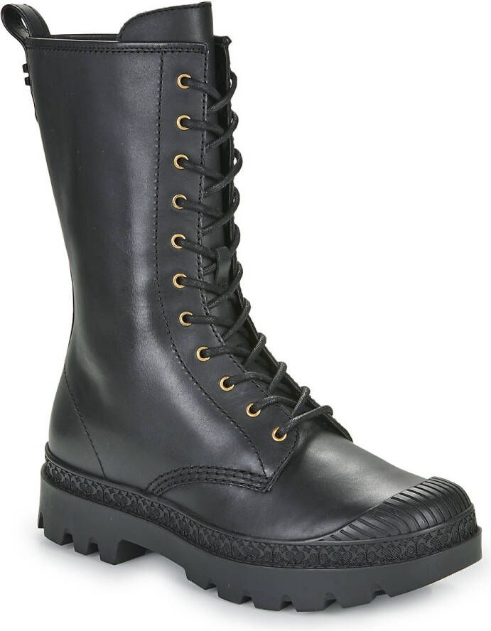 Coach Zwarte Leren Veterschoenen Black Dames