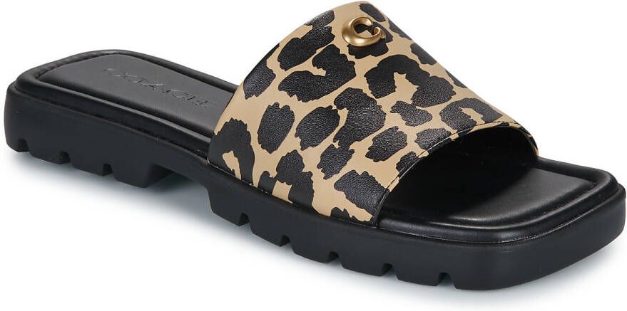 Coach Slippers FLORENCE LEOPARD PRINT SANDAL