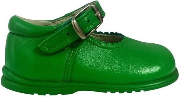 Colores Ballerina's 457 Merceditas piel con hebilla Verde