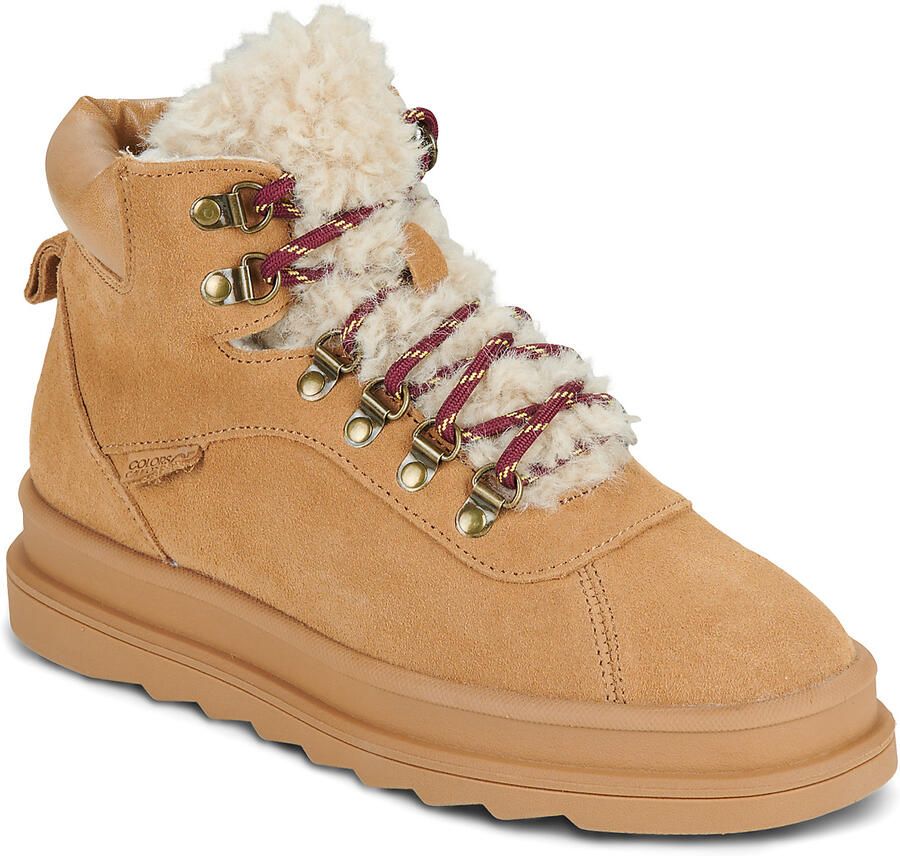 Colors of California Bodie01 suède veterboots met profielzool beige