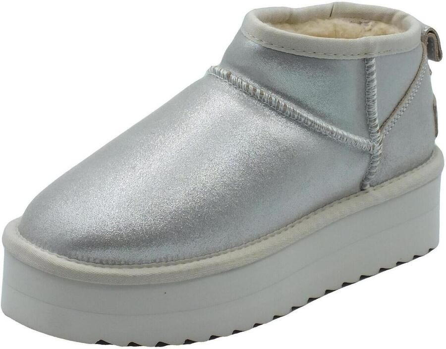 Colors of California Suède Platform Laars Vrouw Beige Dames - Foto 2