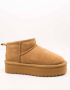 Colors of California Bruin Leren Platte Schoenen Herfst Winter Brown Dames - Thumbnail 10