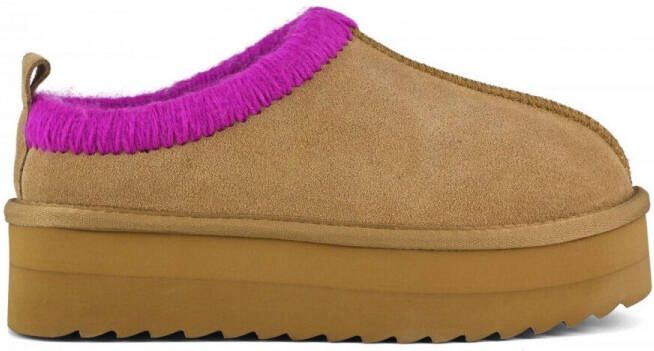 Colors of California Pantoffels Eggy platform bold stitching
