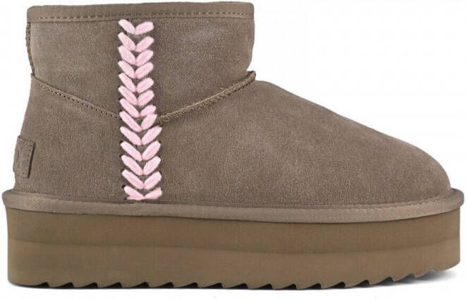 Colors of California Enkellaarzen Platform boot spike stitching