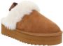 Colors of California Suède Platform Slipper met Enkelband Beige Dames - Thumbnail 2