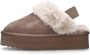 Colors of California Suède Platform Slipper met Enkelband Brown Dames - Thumbnail 3