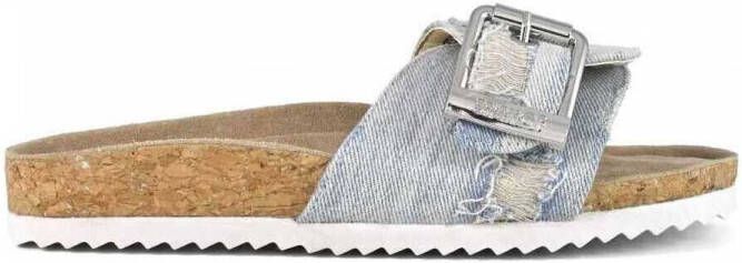Colors of California Sandalen Monoband sandal cork denim