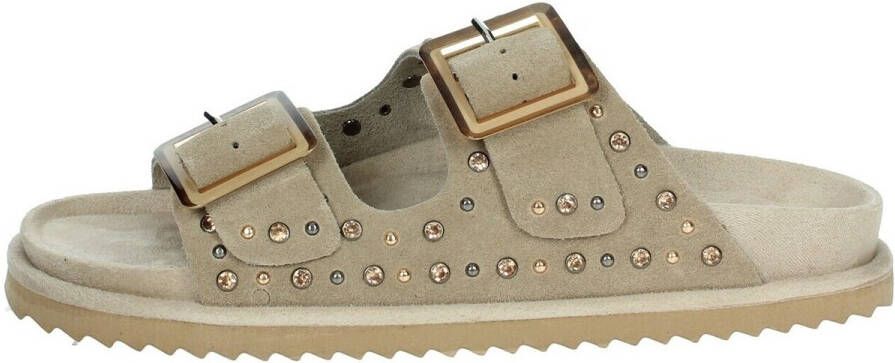 Colors of California Sandalen Two buckle sandal with studs