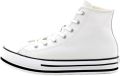 Converse Chuck Taylor All Star Platform EVA Hi leren sneakers met plateauzool wit zwart - Wit
