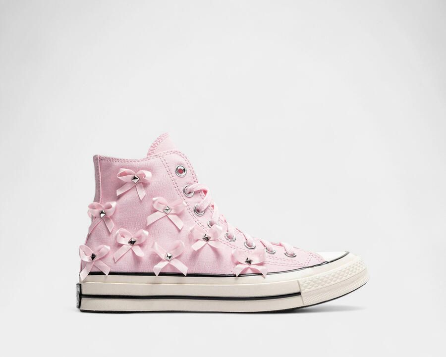 Converse Hoge Sneakers Chuck 70 Hi Bow Studded Pink Frosting ( 's)