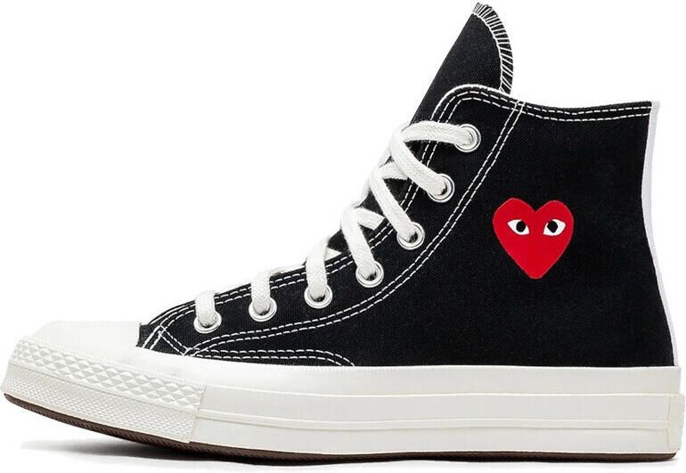 Converse Hoge Sneakers Comme des Garçons Single Heart Chuck 70 Black High - Foto 2