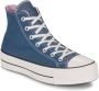 Converse Blauwe Hoge Sneaker Chuck Taylor All Star Lift Hi - Thumbnail 3