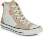 Converse Beige Hi Top Canvas Sneakers Multicolor - Thumbnail 2