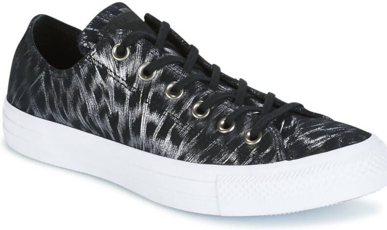 Converse Lage Sneakers CHUCK TAYLOR ALL STAR SHIMMER SUEDE OX BLACK BLACK WHITE