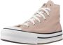 Converse Verhoogde Stoffige High-Top Sneakers Pink Dames - Thumbnail 3