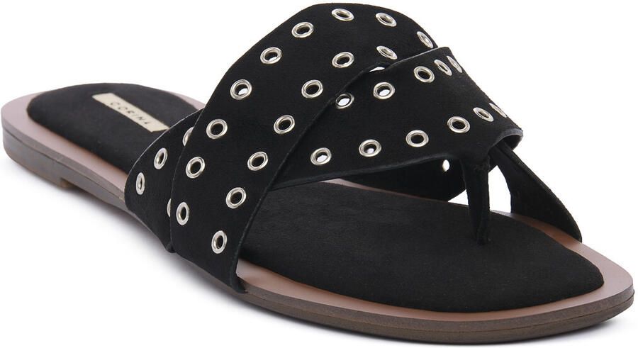 Corina Platte sandalen NEGRO