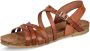 COSMOS 6106807 Volwassenen Platte sandalenDames Sandalen Cognac - Thumbnail 2