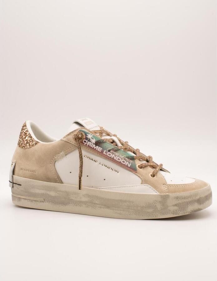 Crime London Lage Sneakers 29154PP8 Beige