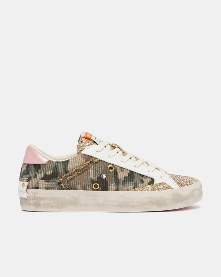 Crime London Lage Sneakers DISTRESSED 29005PP8-83 FLASH CAMO