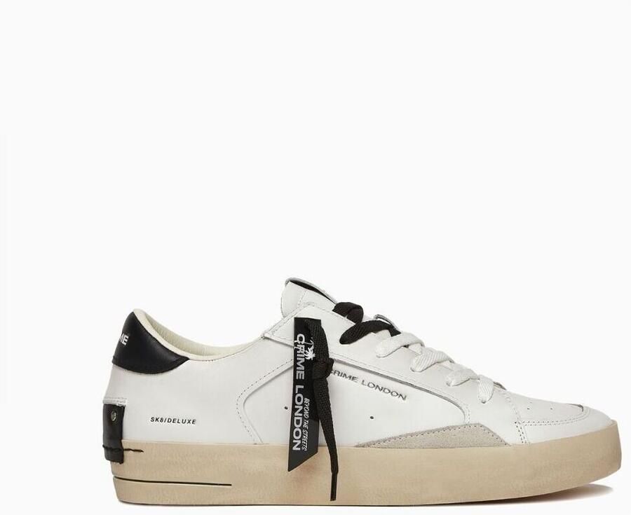 Crime London Lage Sneakers SK8 DELUXE 17100 CRIME-PP6 WHITE