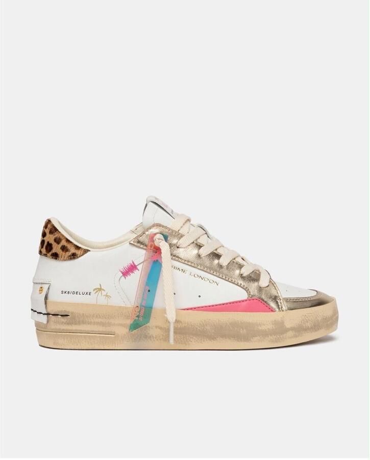 Crime London Lage Sneakers SK8 DELUXE WEDGE 29153PP8-10 GOLD ANIMALIER
