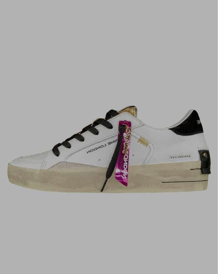 Crime London Witte Sleehak Sneakers