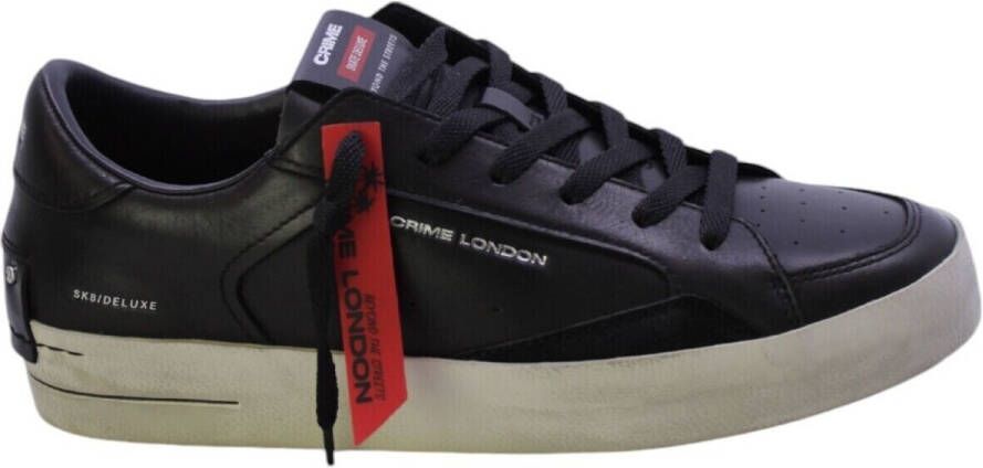 Crime London Zwarte Leren Sneakers met Suède Details Black Heren - Foto 3