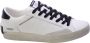 Crime London Witte Leren Sneakers met Zwarte Suède Accenten Wit Heren - Thumbnail 2