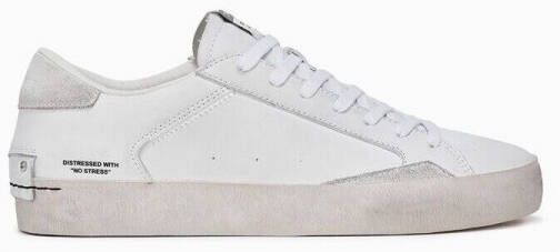 Crime London Witte Leren Sneakers met Off White Suède Details White Heren - Foto 11