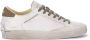 Crime London Witte Sneaker met Olijfgroene Details White Heren - Thumbnail 2