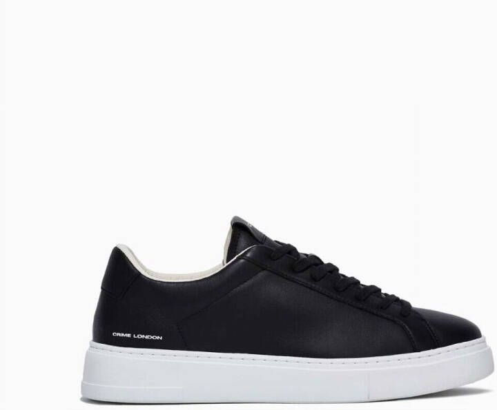 Crime London Zwarte Leren Veterschoenen met Rubberen Zool Black Heren - Foto 7