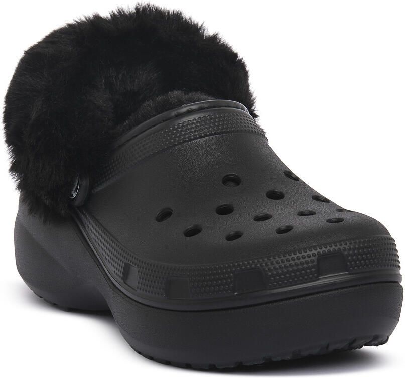 Crocs Klompen BLK CLASSIC PLATFORM FUZZ LINED CG