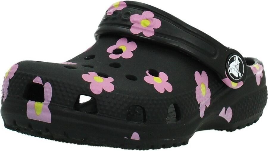 Crocs Classic Flower Clog Baby Zwart