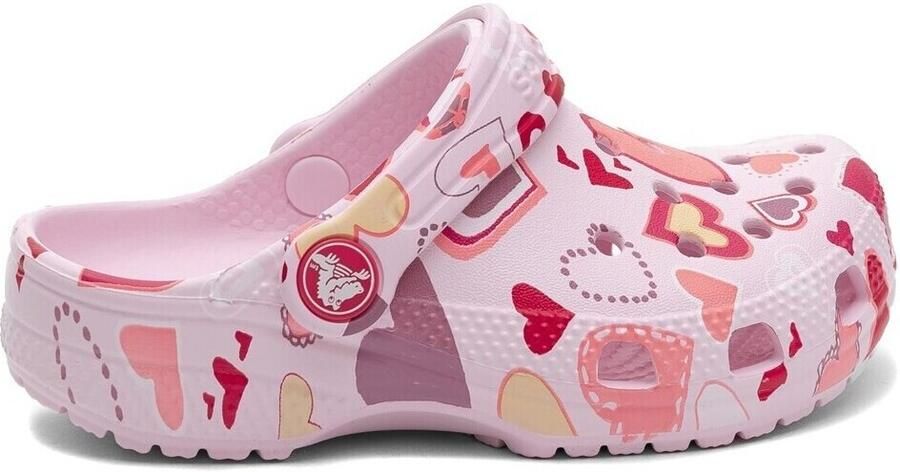 Crocs Kid's Classic VDay Graphic Clog Sandalen maat 23-24 roze - Foto 6