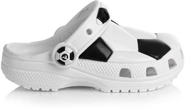 Crocs Classic Soccer Ball Clog Kinderen Wit Zwart 25-26 Gemakkelijk Aan te passen - Foto 4