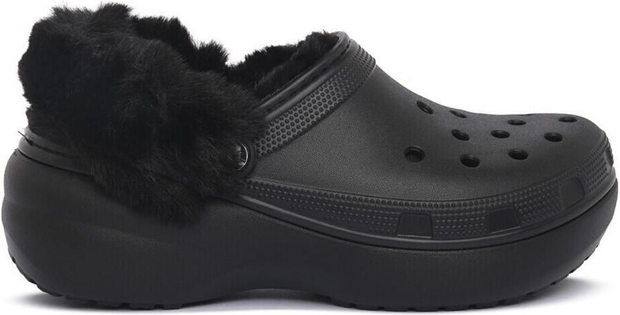 Crocs Classic Platform Fuzz Lined Clog Instappers Dames - Foto 2