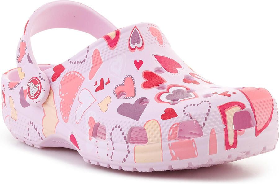 Crocs Kid's Classic VDay Graphic Clog Sandalen maat 23-24 roze - Foto 4