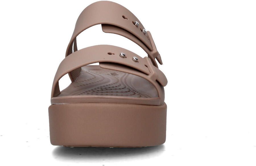 Crocs Slippers Brooklyn Low Wedge plateau zomerschoen pantoffels met gespsluiting - Foto 3