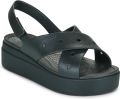 Crocs Platte sandalen BROOKLYN 4U CROSS STRAP SANDAL - Zwart